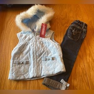 New with tags Gymboree Girls Best Friend Size 2t vest jeans